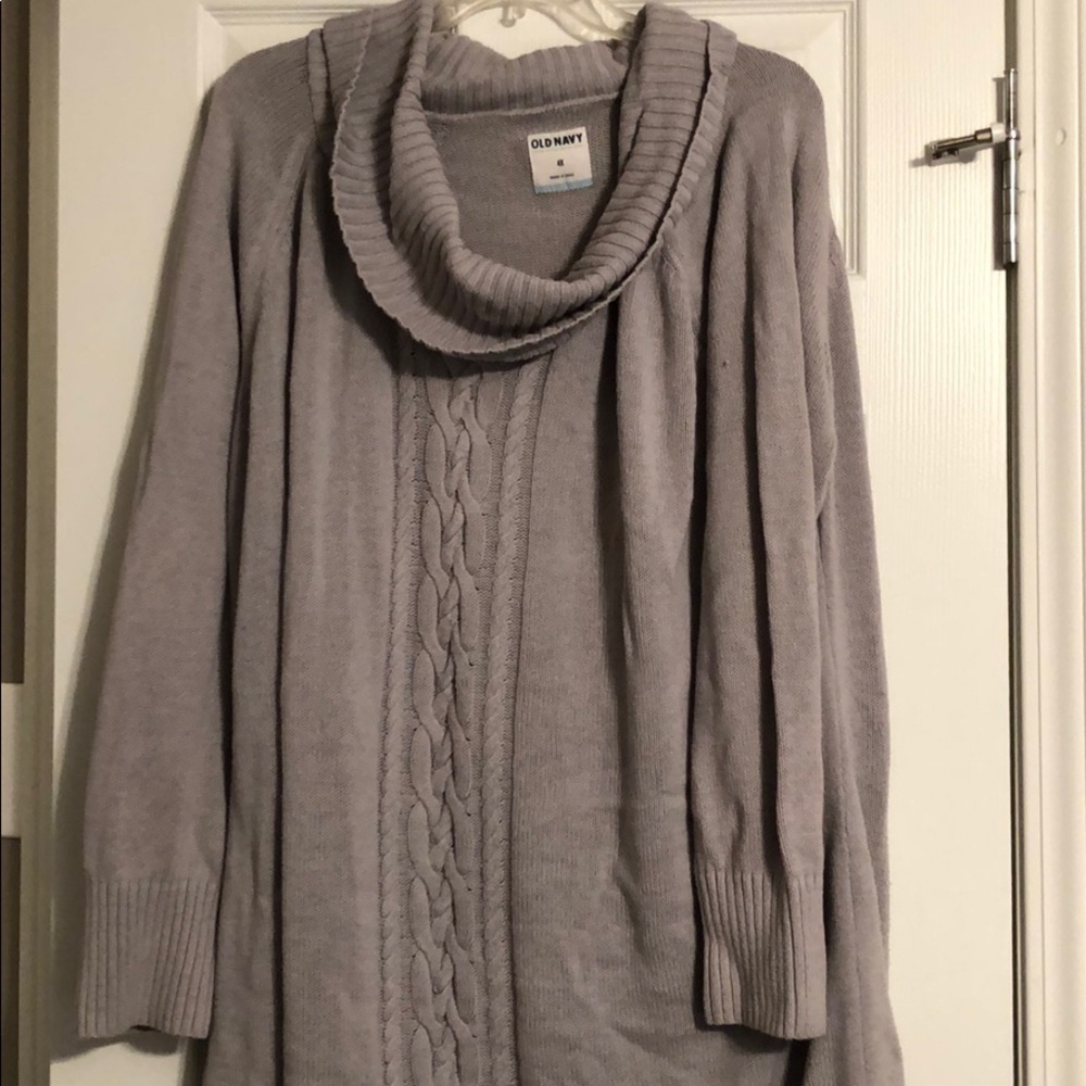 Gray sweater dress